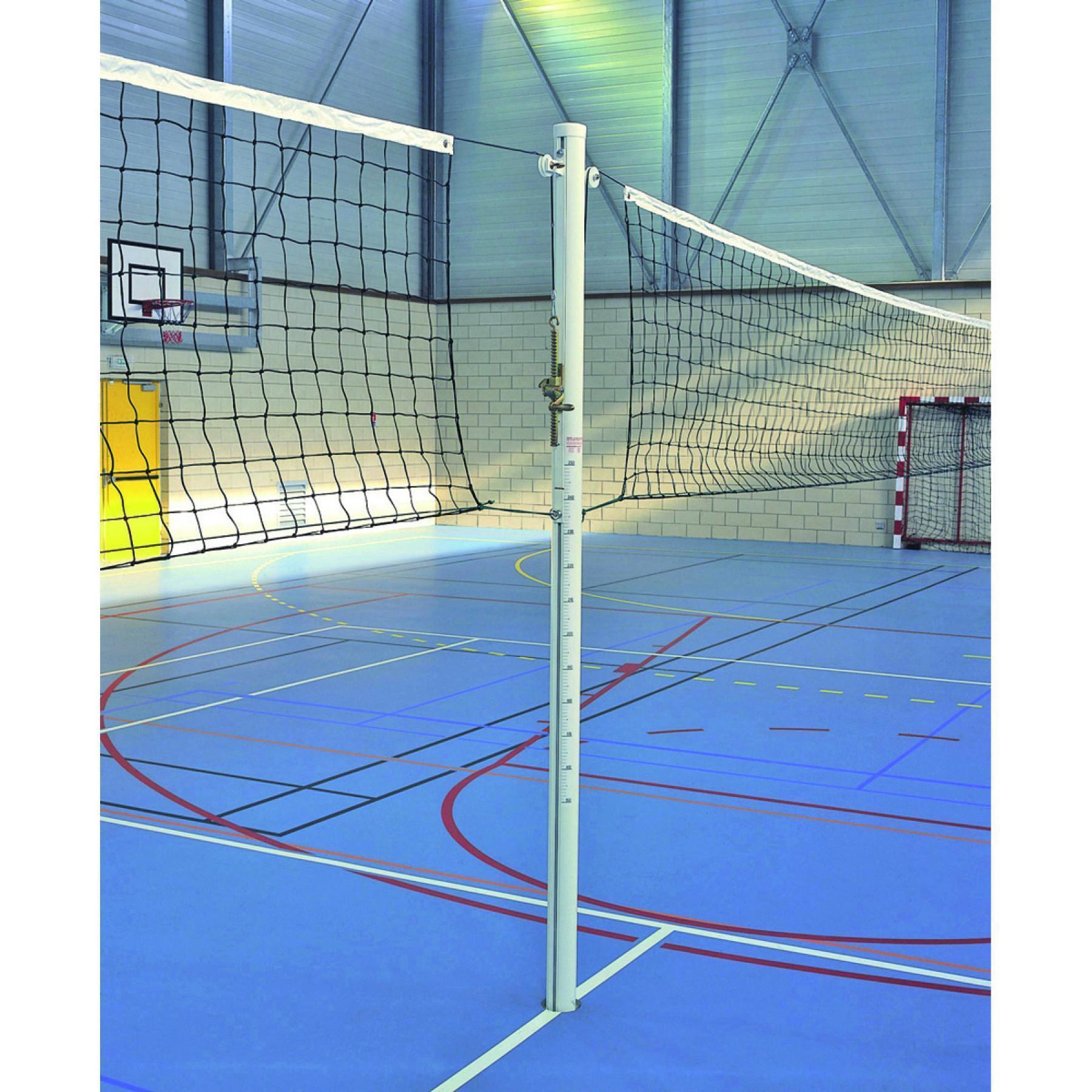 School aluminium central volleyball post without sheaths Sporti France