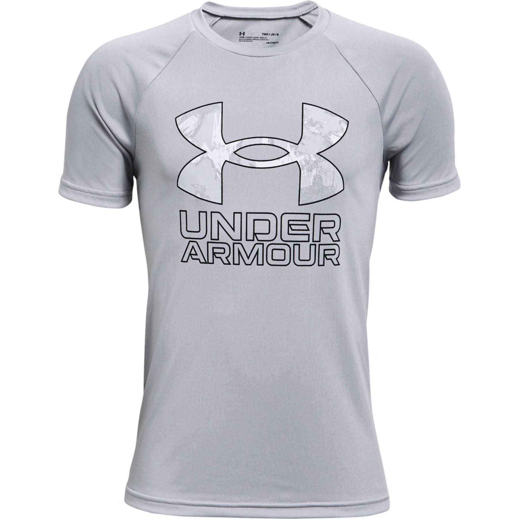 Boy's T-shirt Under Armour à manches courtes Tech Hybrid Print Fill