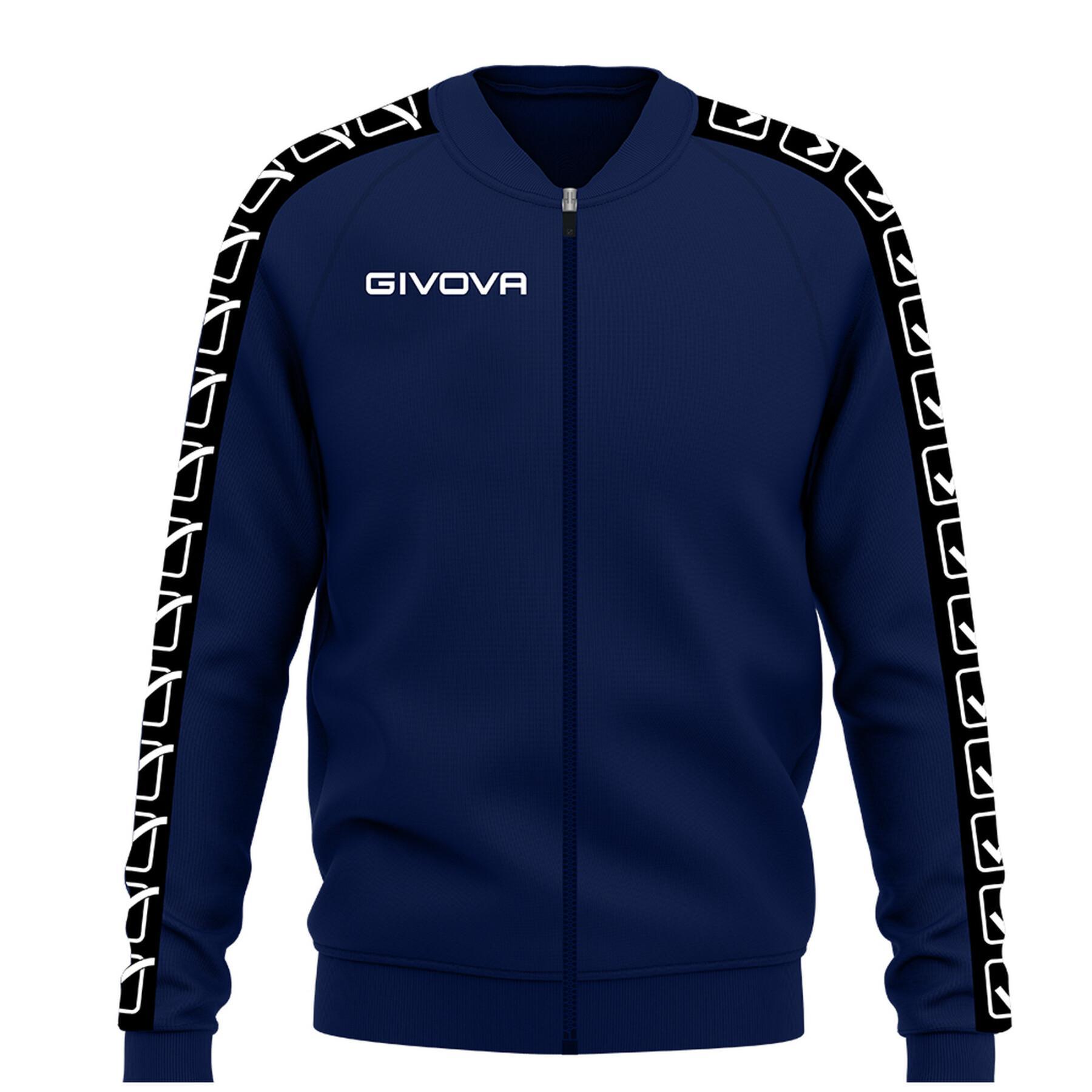 Sweat jacket with stripe Givova College