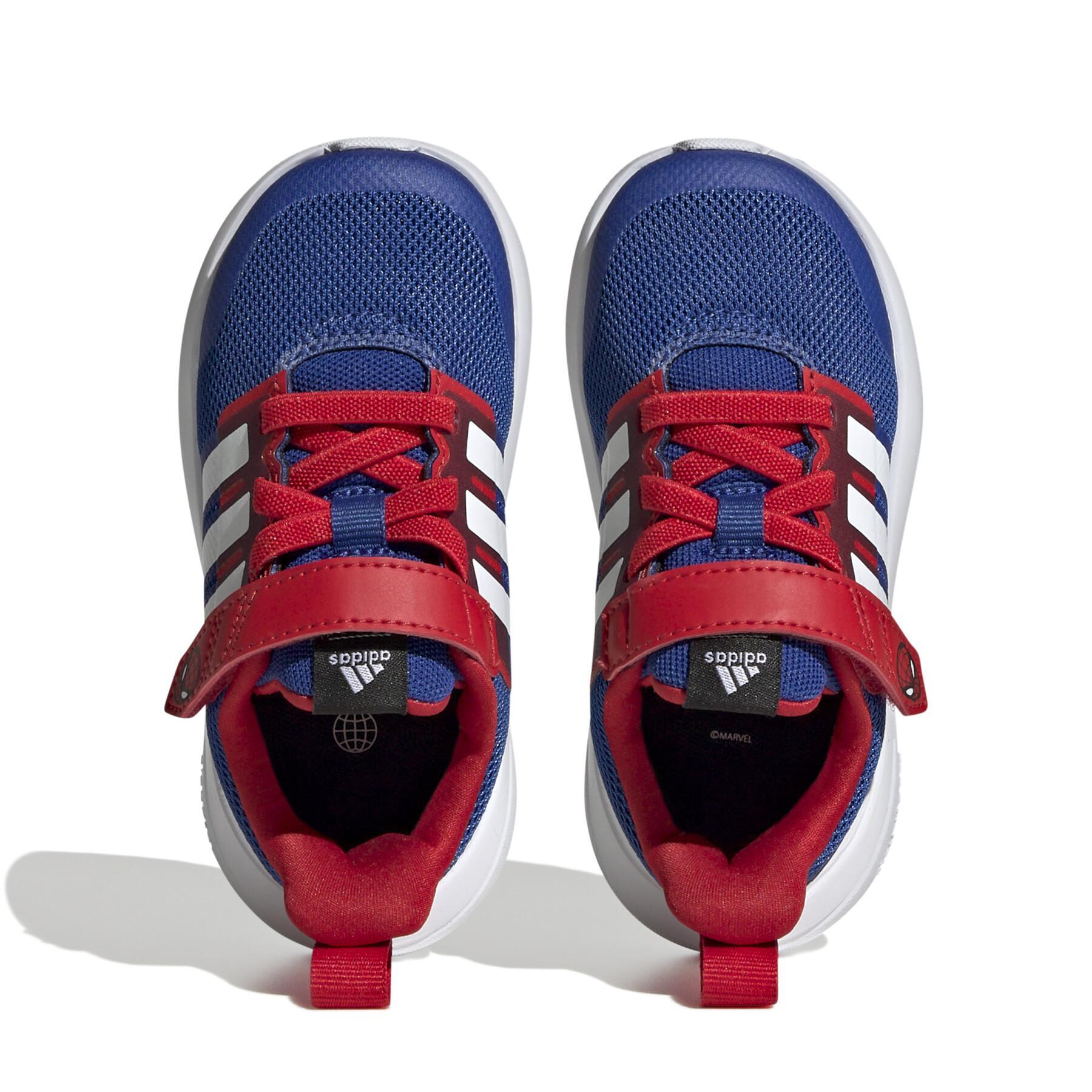 running baby shoes adidas X Marvel FortaRun 2.0 Spider-Man Cloudfoam