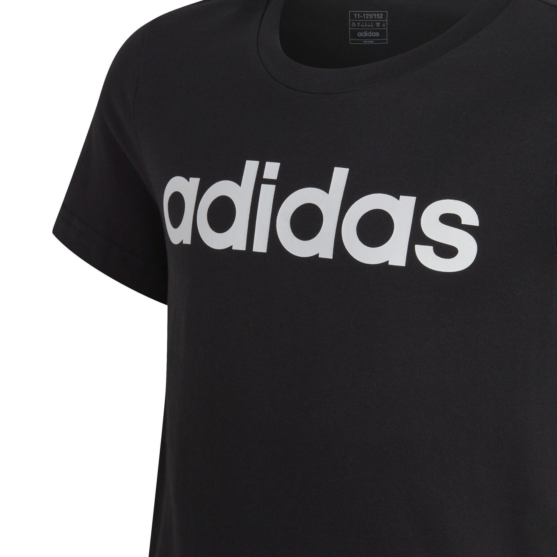 Girl\'s cotton - wear t-shirt Logo polos adidas T-shirts logo Linear Volleyball Essentials - - Textile and