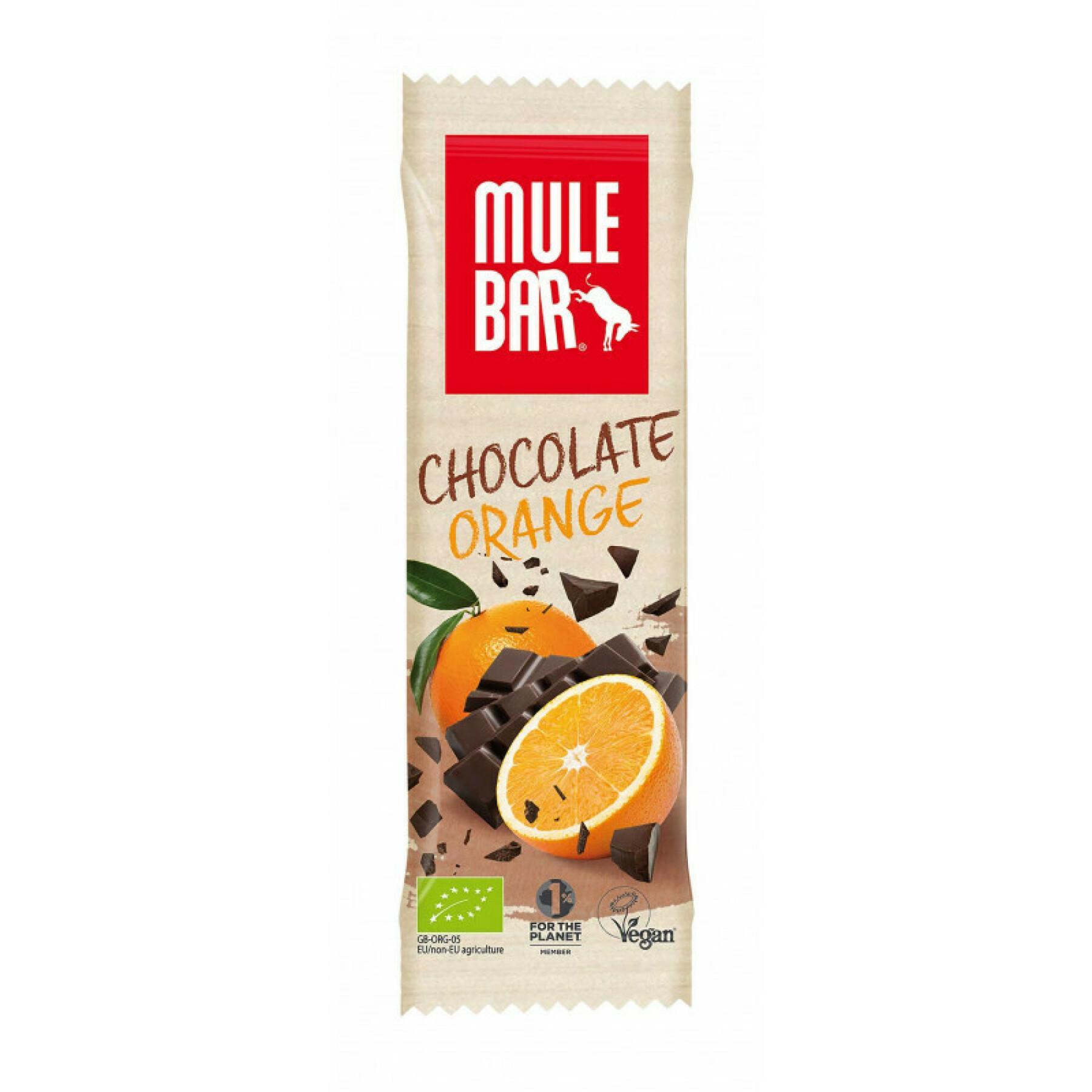 Batch of 15 chocolate orange nutrition bars Mulebar 40g