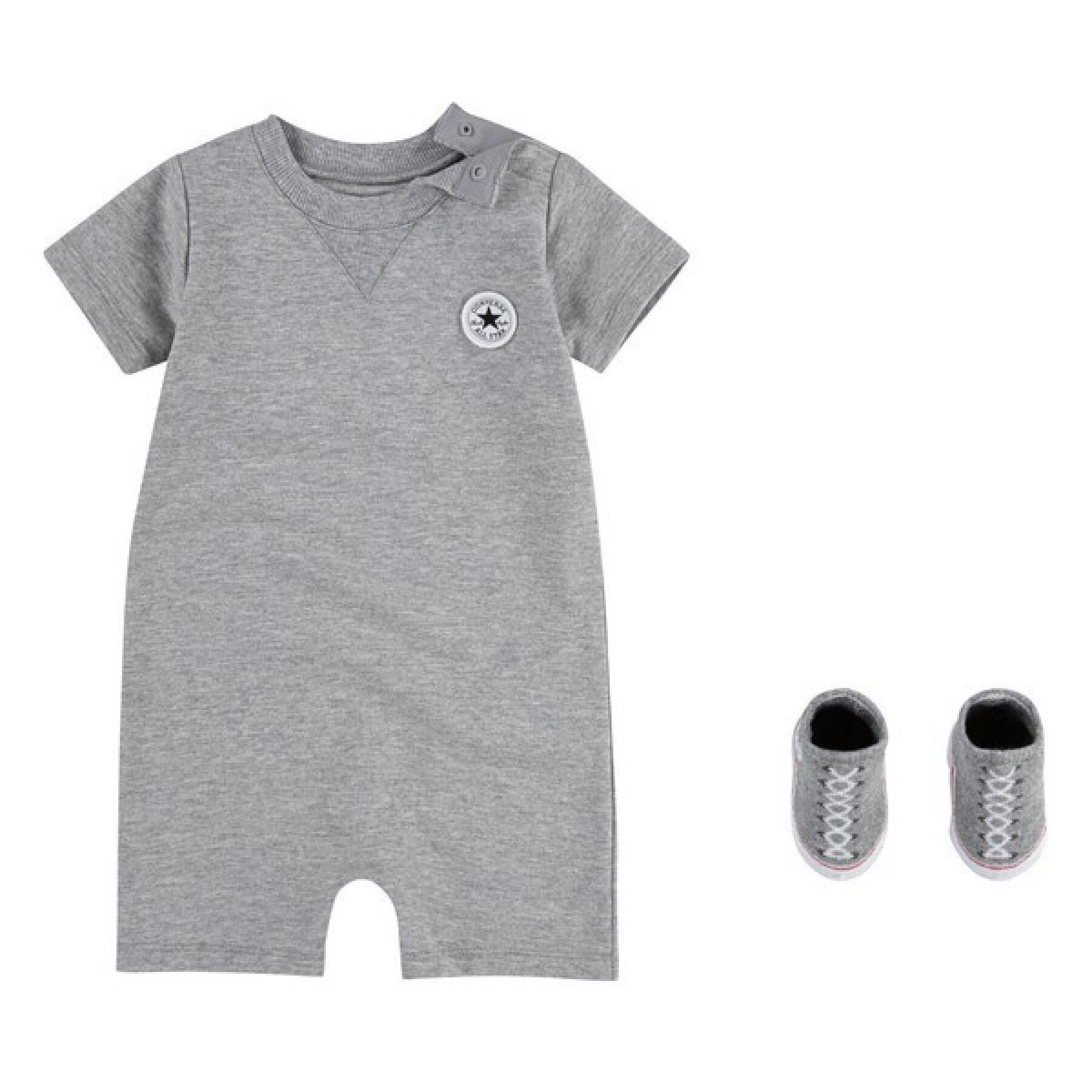 Baby girl romper and Lil Chuck Converse sock set
