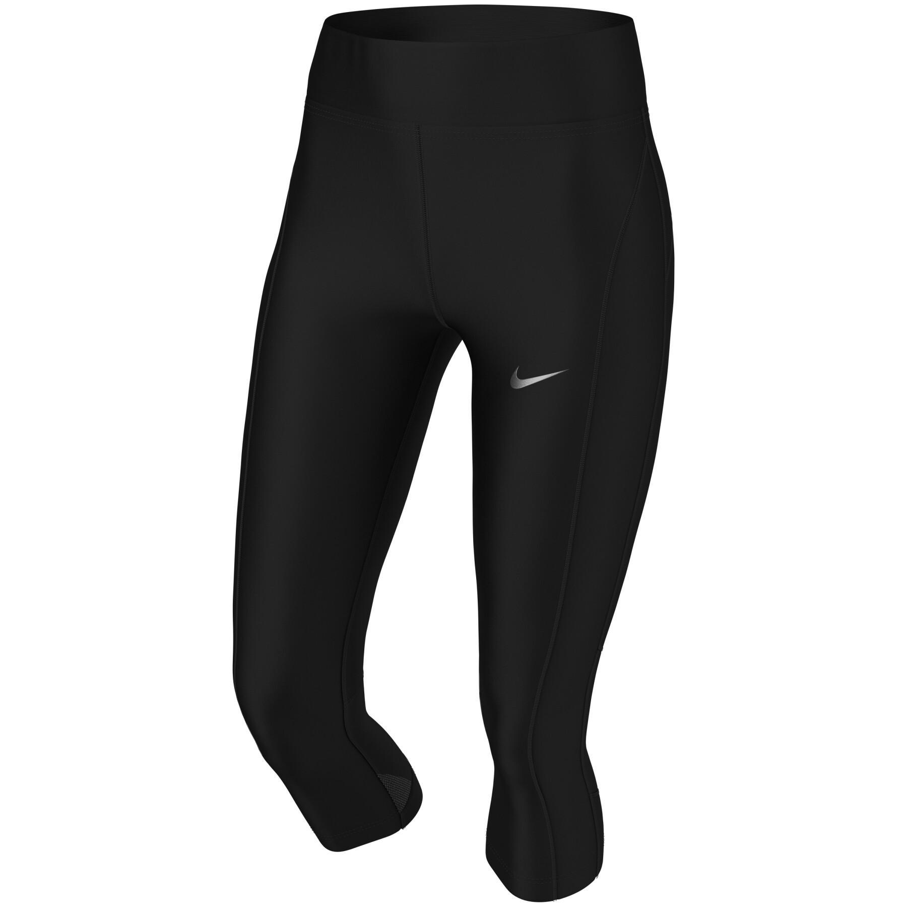 Nike Women's Fast Cropped Capri Running Leggings - Medium - Black - CZ9238- 010