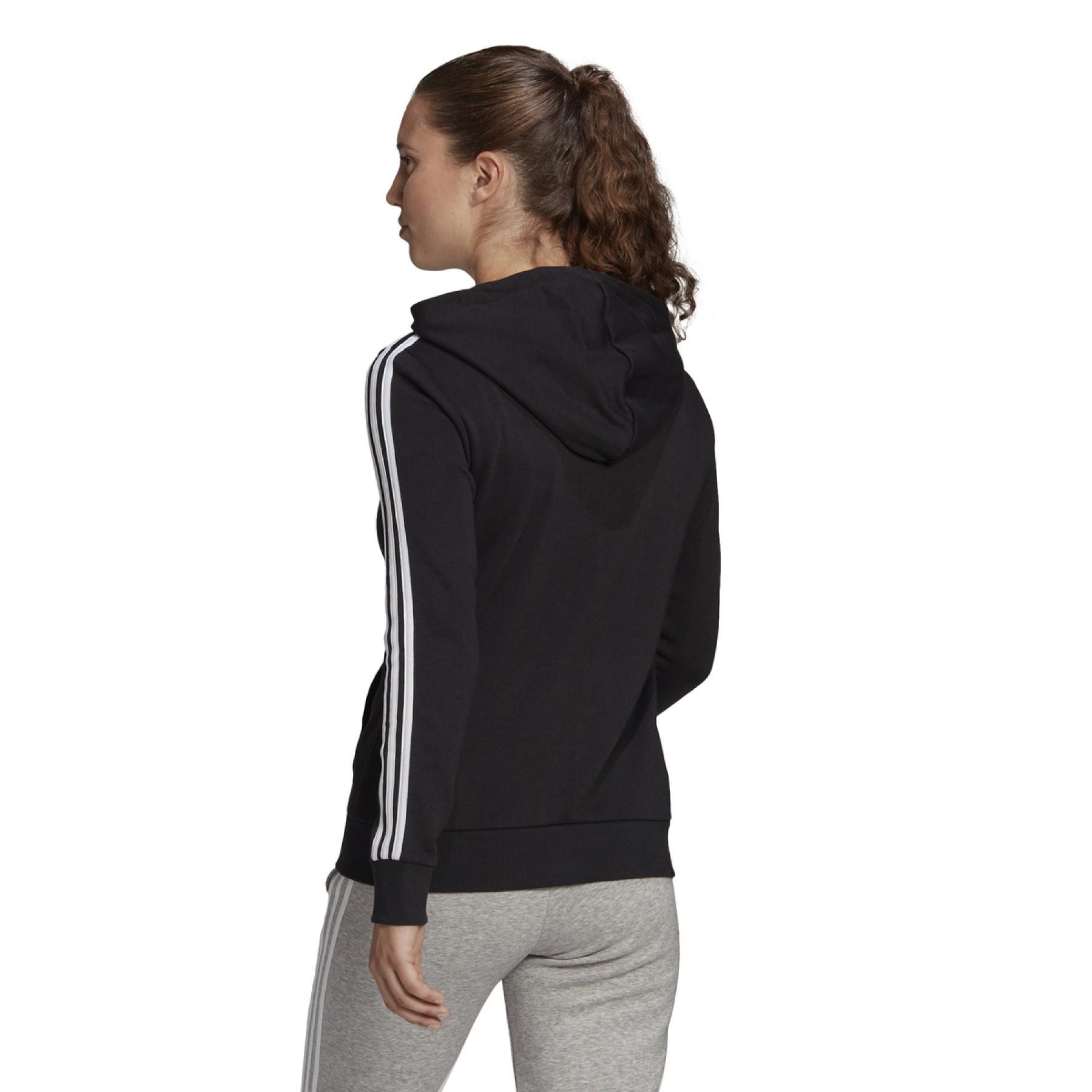 Women's zip-up hoodie adidas Essentials French Terry 3-Bandes