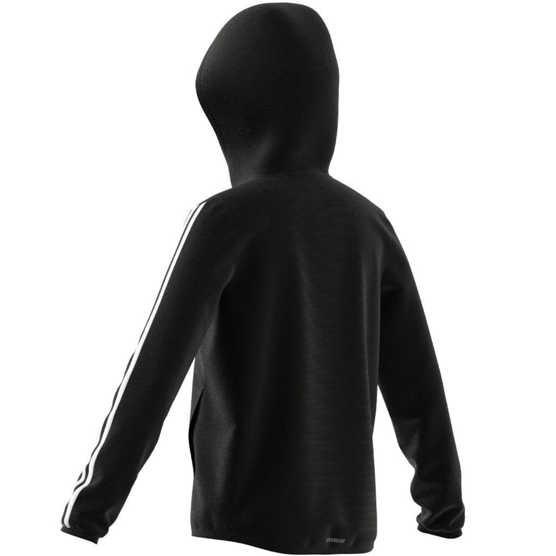 Children's hooded sweatshirt with zip adidas D2M 3-Bandes