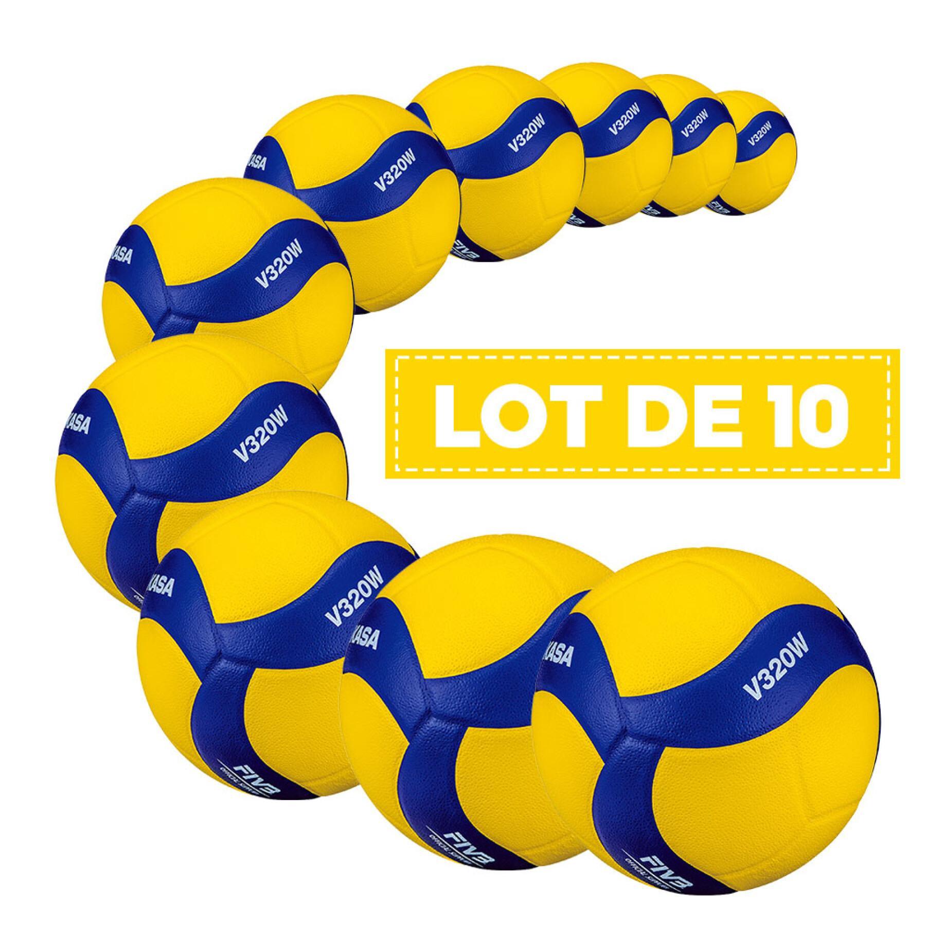 Pack of 10 competition balls Mikasa V320W [Taille 5]