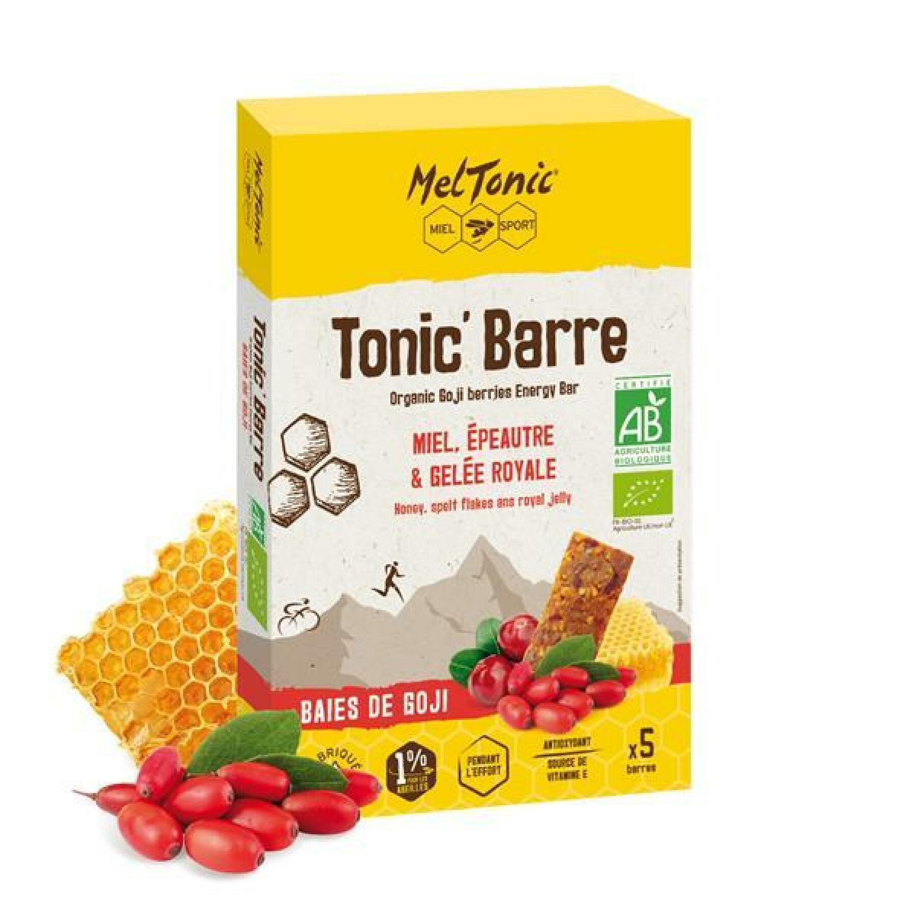 Box of 25 nutrition bars honey & goji berry Meltonic 25 g