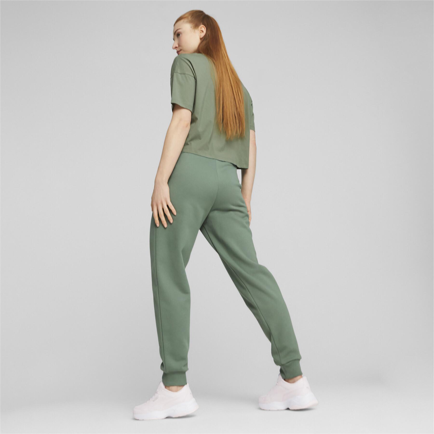 Women's embroidered high-waisted jogging suit Puma Essentials+ FL cl
