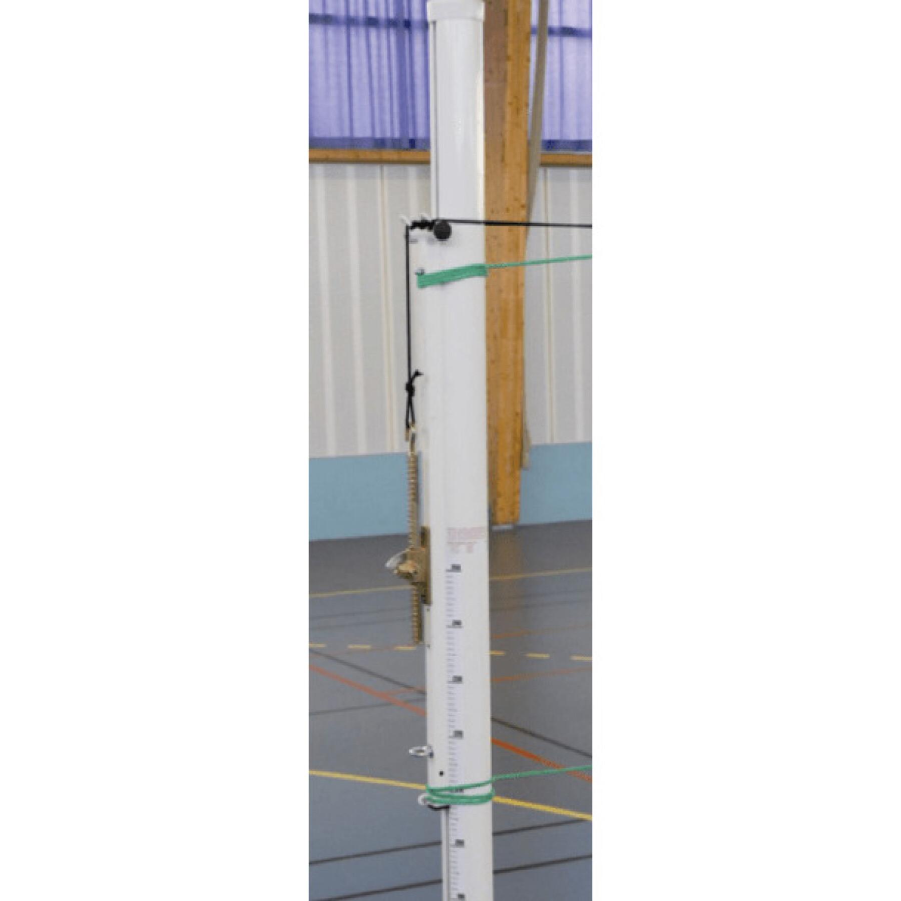 Pair of competition volleyball posts diam.90 alu reinforced (external winch) Sporti France