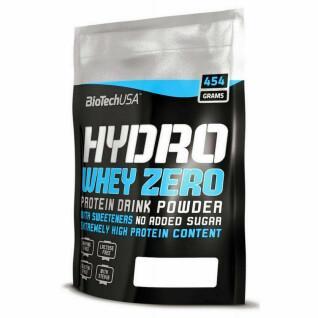 Pack of 10 bags of protein Biotech USA hydro whey zero - Cookies & cream - 454g