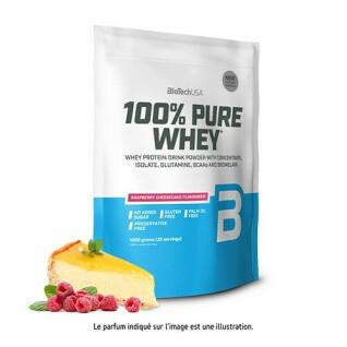 100% pure whey protein bags Biotech USA - Cheesecake aux frambois - 1kg (x10)