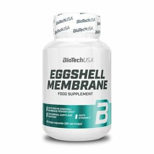 Lot of 12 jars of vitamin membrane of eggshell Biotech USA - 60 Gélul
