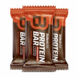 Pack of 20 cartons of protein bar snacks Biotech USA - Caramel salé