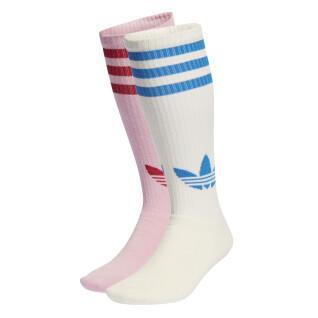 Set of 2 pairs of high socks adidas Adicolor 70s