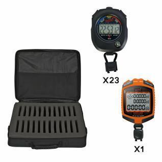 Set of 23 sco stopwatches + 1 c300 stopwatch + soft case Digi Sport Instruments