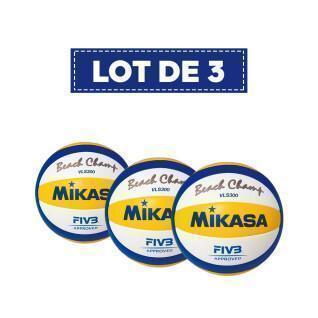 Set of 3 beach volleyballs Mikasa VLS300