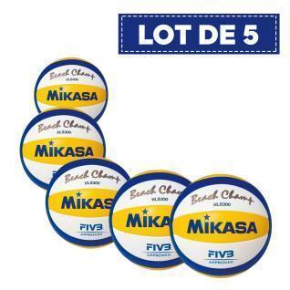 Lot of 5 beach volleyballs Mikasa VLS300 [Taille 5]