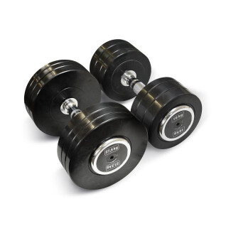 Pair of rubber dumbbells body-solid pro style 22 kg