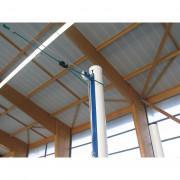 Pair of aluminium volleyball posts without sleeves Sporti France