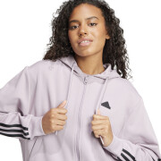 Women's zip-up hoodie adidas Future Icons 3 Stripes