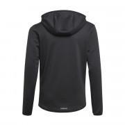 Children's hooded sweatshirt with zip adidas D2M 3-Bandes