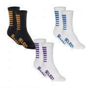 Set of 3 pairs of socks Select Sports Striped (coloris au choix)